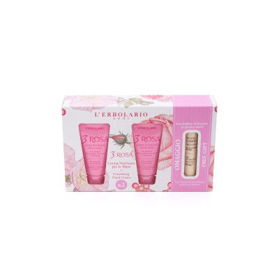 L´ERBOLARIO Sada na ruce a rty 3 Rosa, 2x40ml + 4,5ml