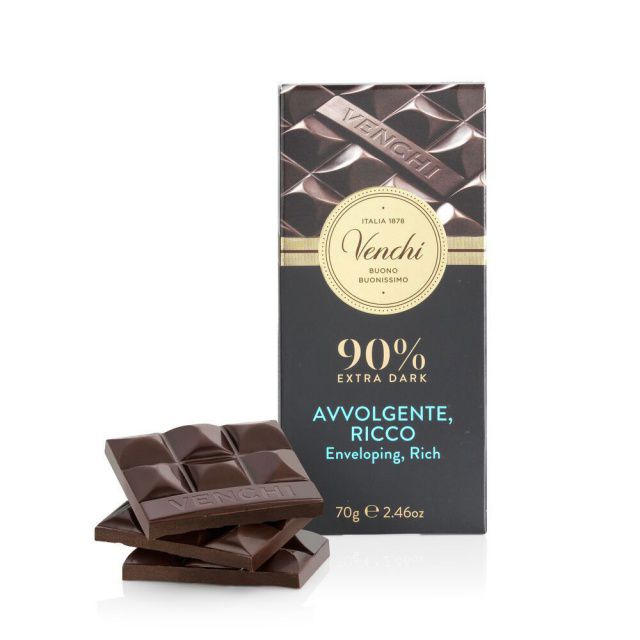 Venchi Čokoláda extra hořká 90% 70g