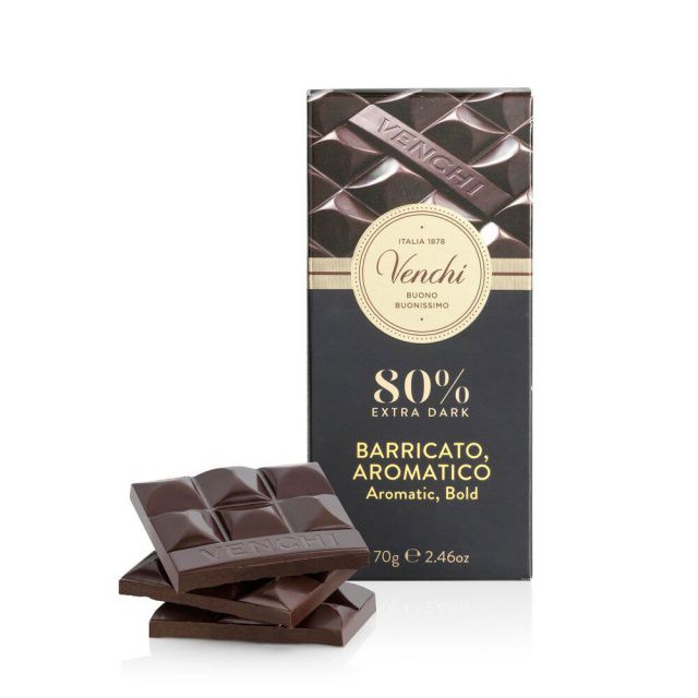 Venchi hořká čokoláda extra hořká 80% 70g