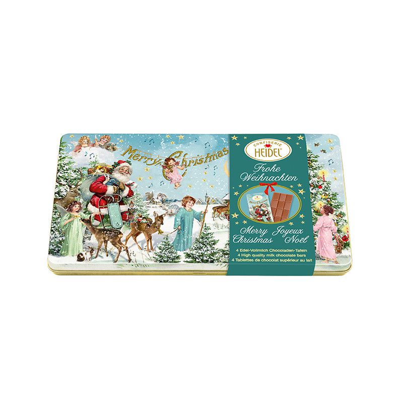 Heidel Andělská nostalgie - dárková kovová krabička s mléčnou čokoládou 120g