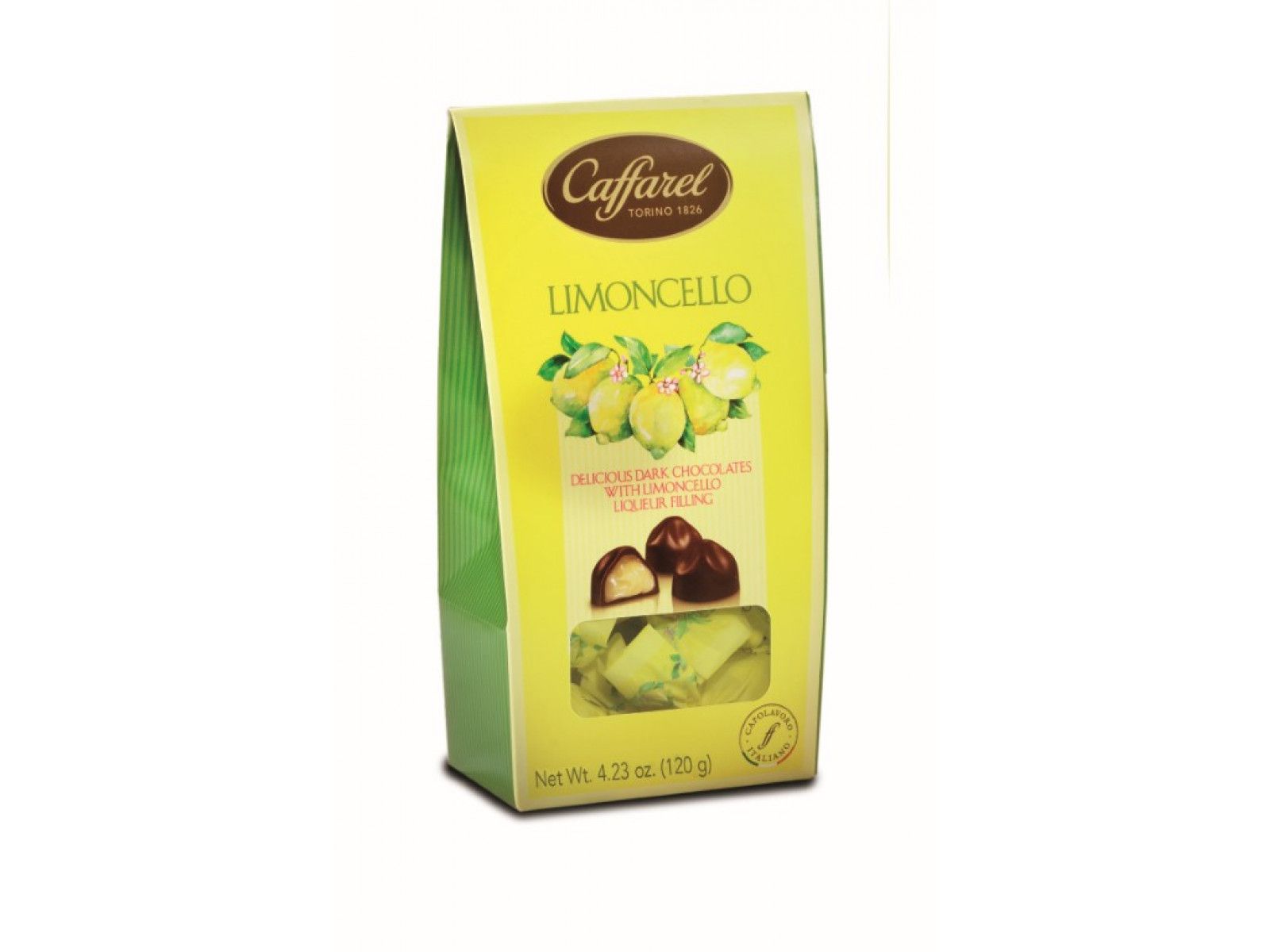 Caffarel Čokoládové bonbóny Limoncello s krémovou náplní 120 g