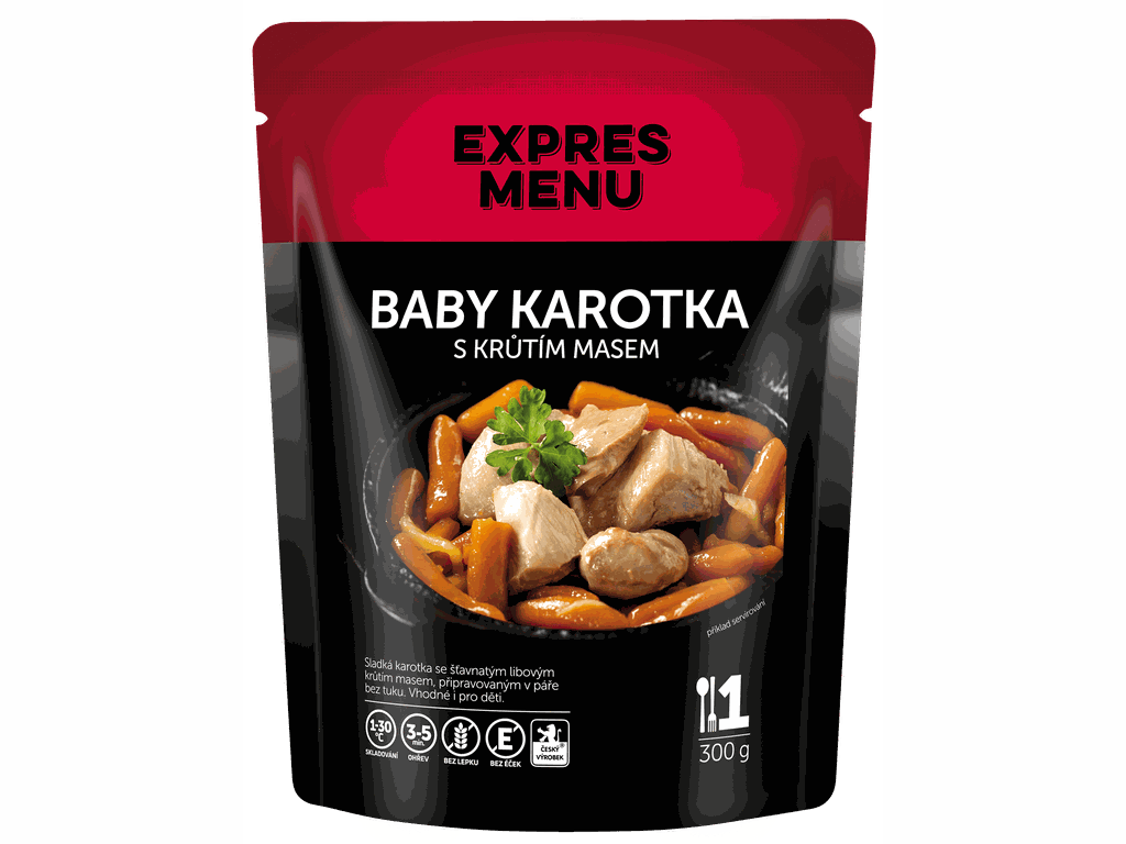 Expres Menu Baby karotka s krůtím masem (1 porce) 300g
