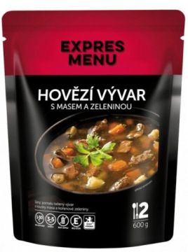 Expres Menu Polévka Hovězí vývar s masem a zeleninou (2 porce) 600g