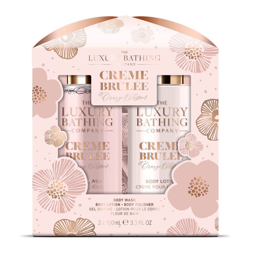 GRACE COLE Crème Brûlée & Orange Blossom - mini sada s péčí o tělo, 3 ks