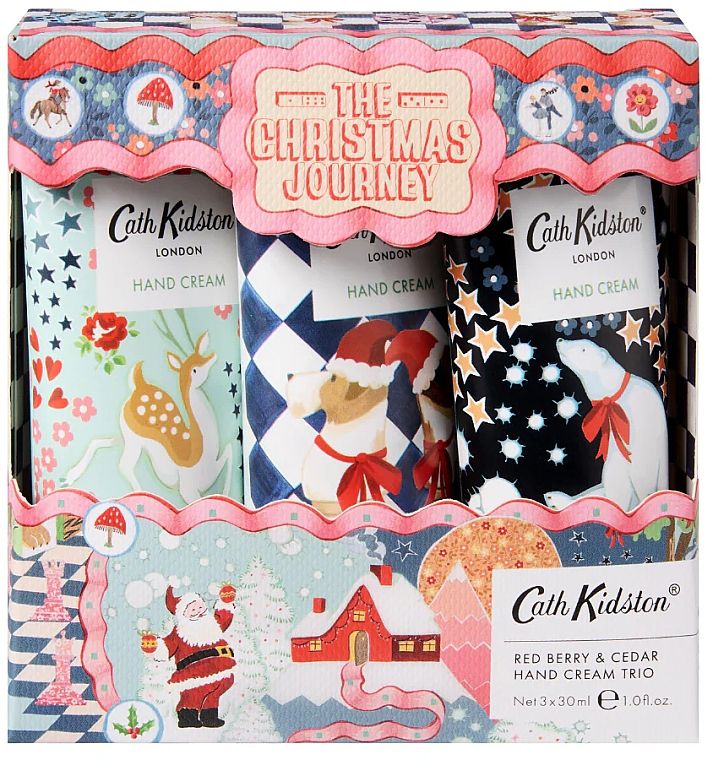 HEATHCOTE & IVORY The Christmas Journey Red Berry & Cedar krémy na ruce 3 x 30 ml