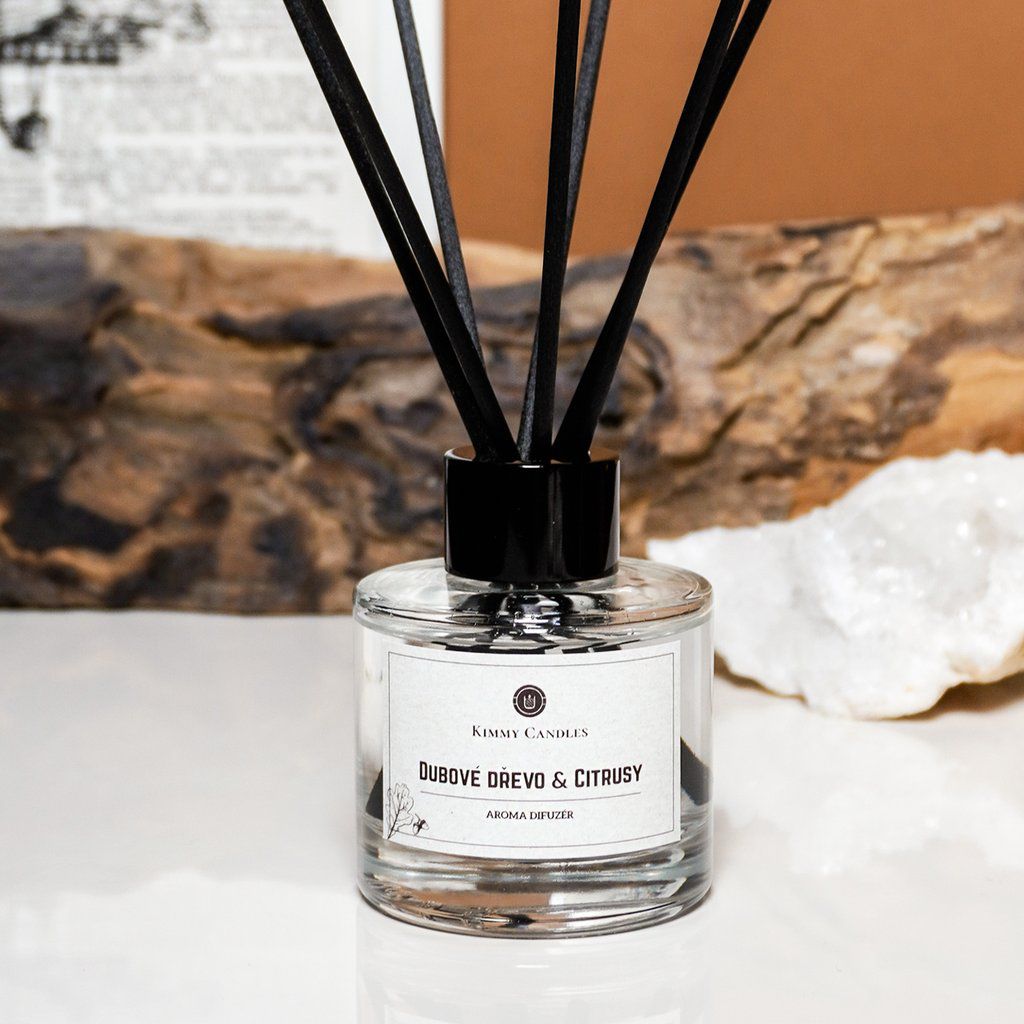 Kimmy Candles Aroma difuzér Dubové dřevo & Citrusy 100 ml