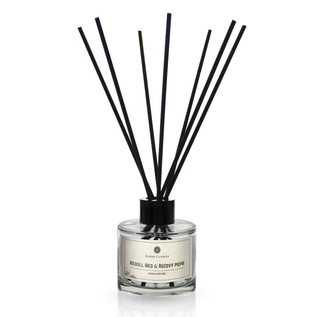 Kimmy Candles Aroma difuzér Neroli, Med & Růžový pepř 100 ml