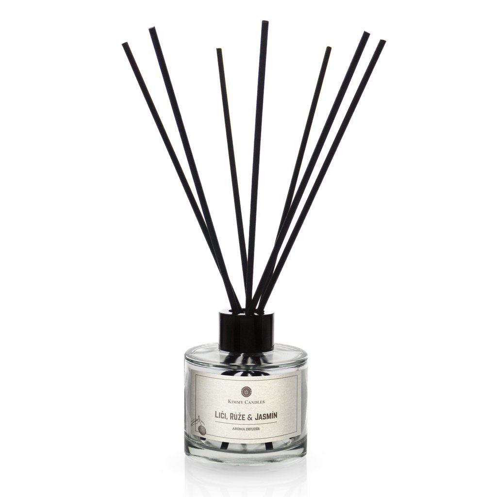 Kimmy Candles Aroma difuzér Liči, Růže & Jasmín 100 ml