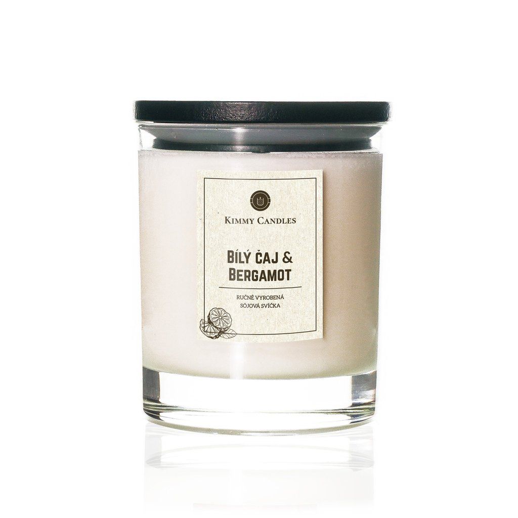 Kimmy Candles Sójová svíčka Bílý čaj & Bergamot 220 g