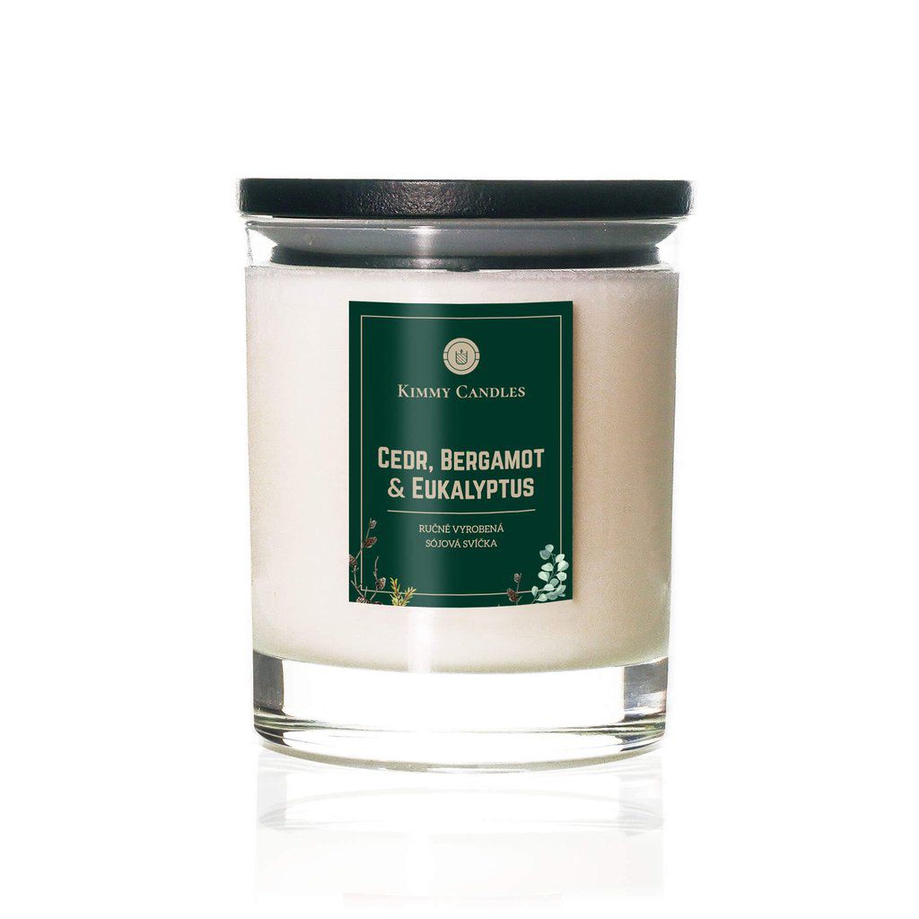 Kimmy Candles Sójová svíčka Cedr, Bergamot & Eukalyptus 220 g