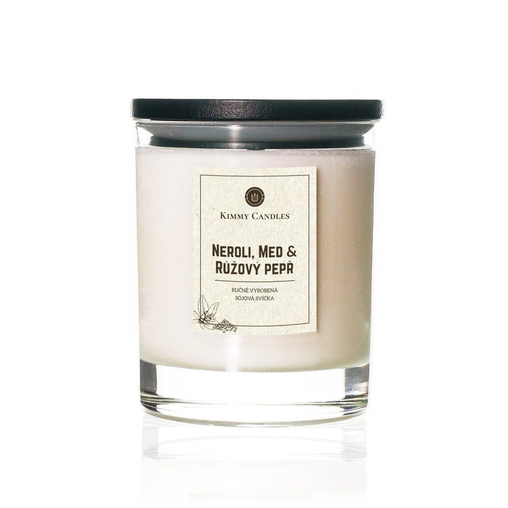 Kimmy Candles Sójová svíčka Neroli, Med & Růžový pepř 220 g