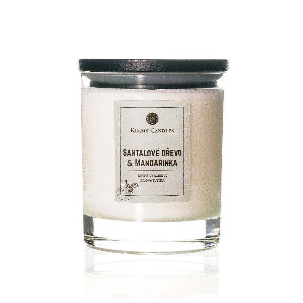 Kimmy Candles Sójová svíčka Santalové dřevo & Mandarinka 220 g