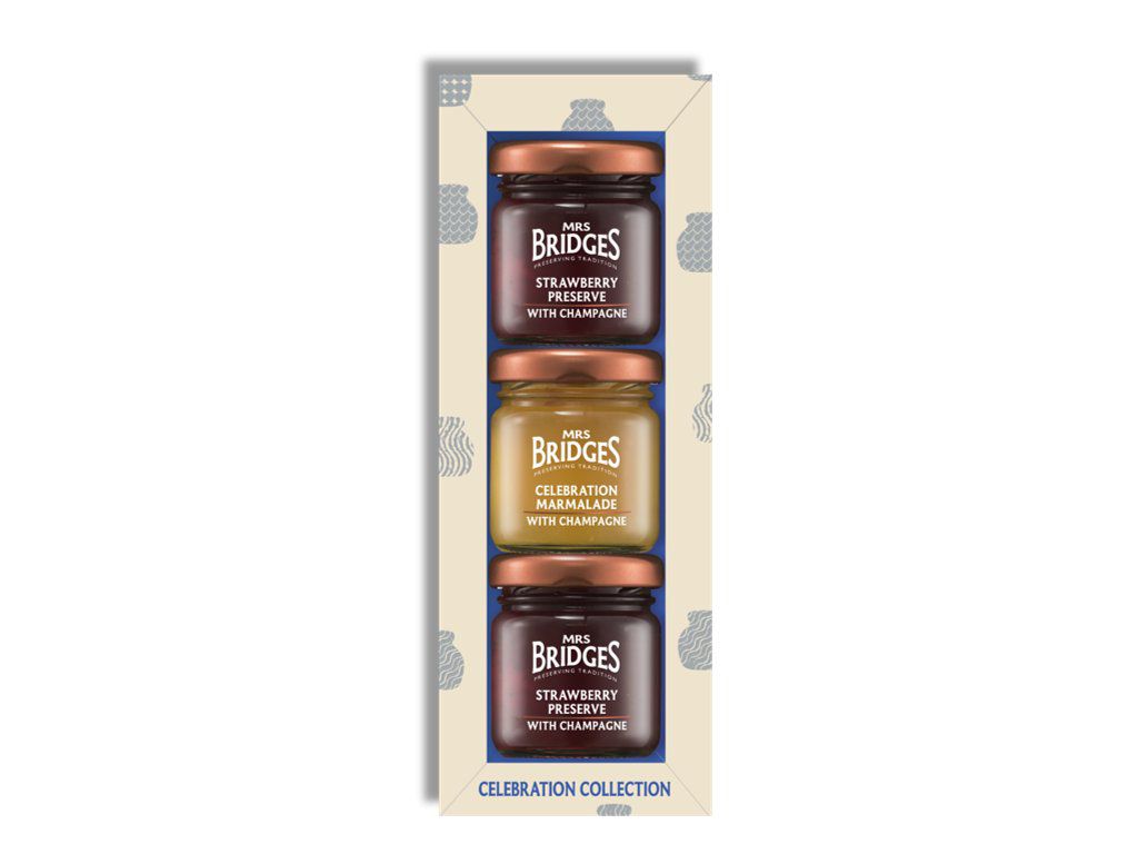 Mrs. Bridges Zavařeniny se šampaňským dárkové mini balení, 3x42 g