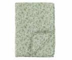 Chic Antique Bavlněný přehoz Aix Flowers Verte/Cream 130 × 180 cm
