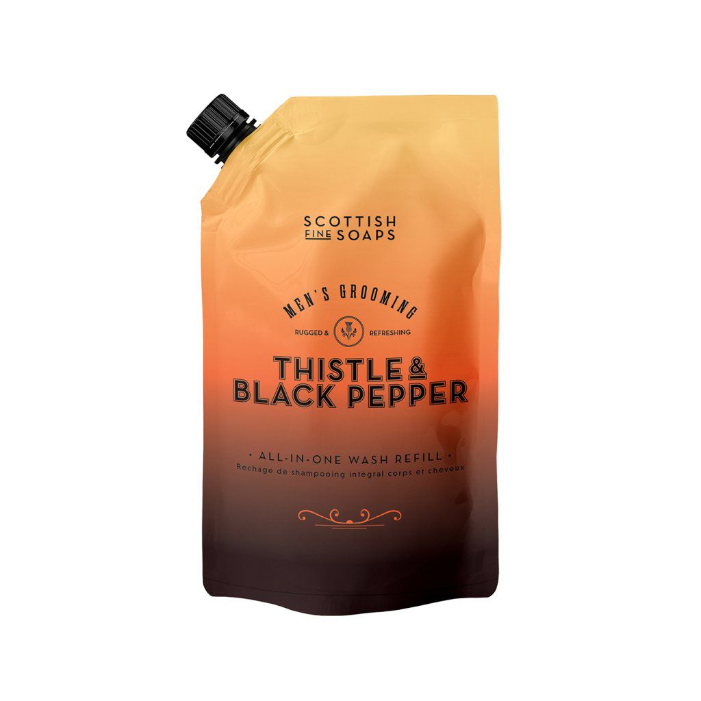 SCOTTISH FINE SOAPS Ostropestřec & Černý pepř, Náplň do tekutého mýdla, 1,2 L Schottish Fine Soaps