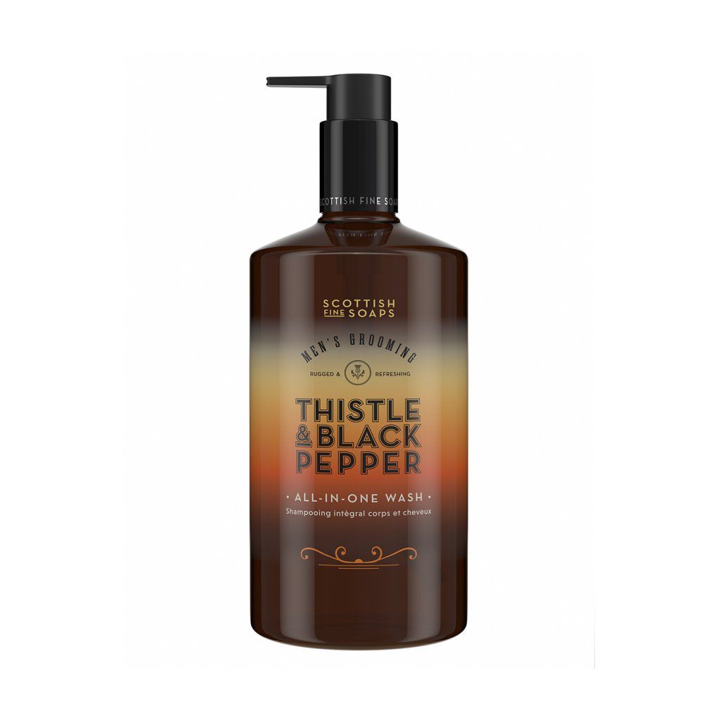 SCOTTISH FINE SOAPS Thistle & Black Pepper, Mýdlo pro muže - na tělo, pleť i vlasy, 500 ml Schottish Fine Soaps