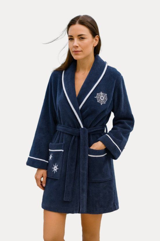 SOFT COTTON Dámský krátký župan MARINE LADY