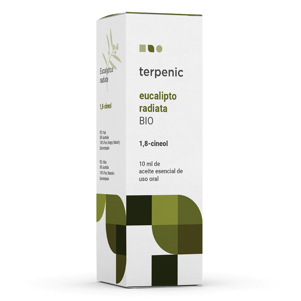 Terpenic Esenciální olej eukalyptus radiata BIO (vnitřní & vnější užití) 10ml Terpenic Esenciální olej eukalyptus radiata BIO (vnitřní & vnější užití) 10ml