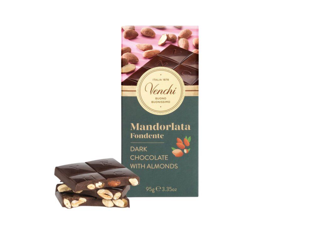 Venchi Čokoláda hořká s mandlemi 95 g