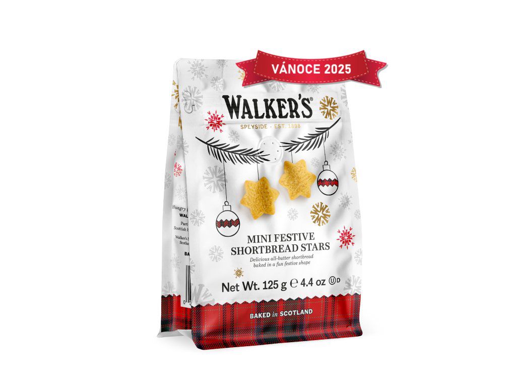 Walkers Máslové hvězdičky, sáček 125g Walkers Shortbread Ltd.