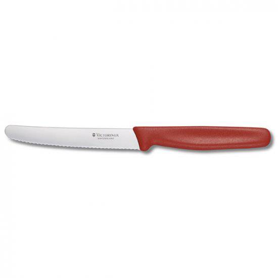 Viktorinox - Nůž na rajčata, snídaňový vlnkové ostří Červená